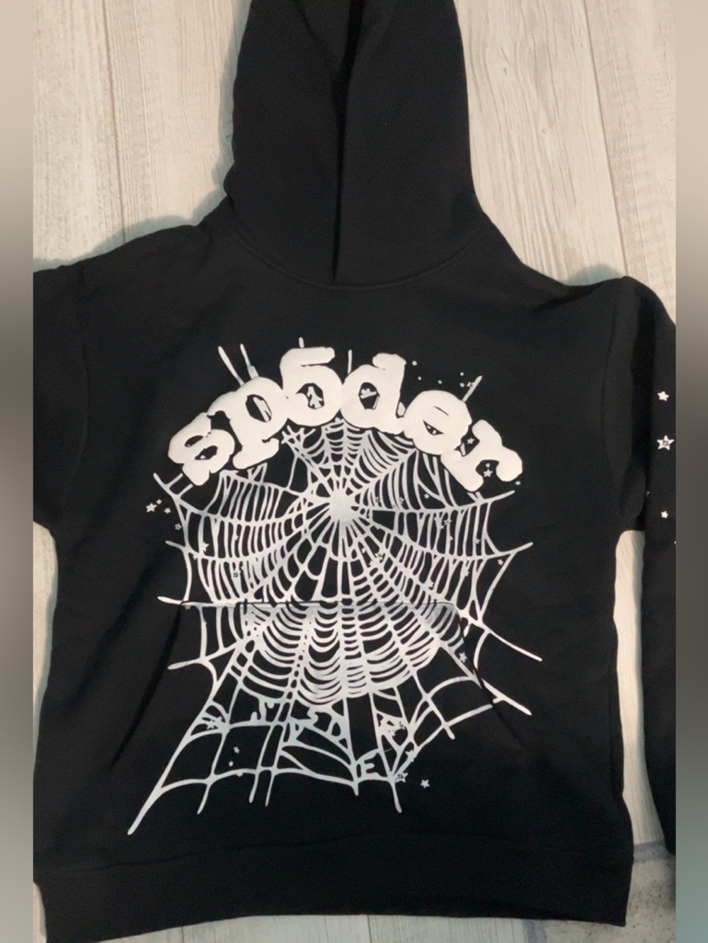 Sp5der hoodie white on black size small. Brand new. 1:1 R3P